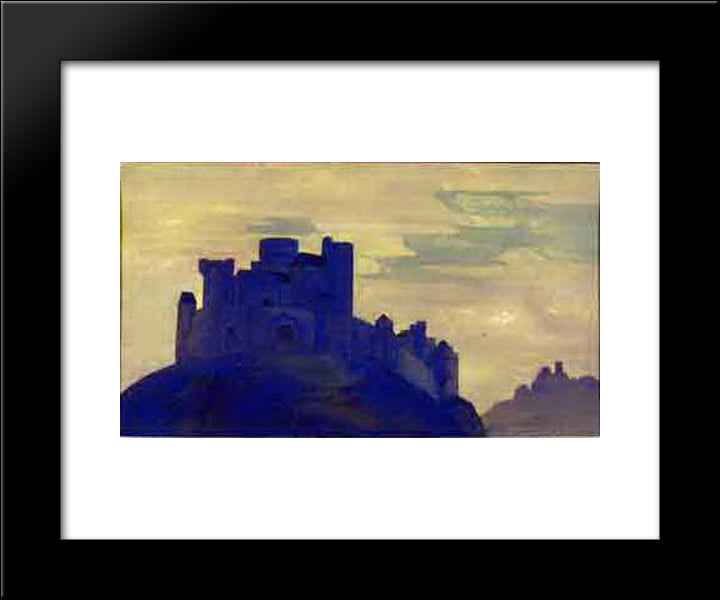 Castle. The Doomed City. 20x24 Black Modern Wood Framed Art Print Poster by Roerich, Nicholas