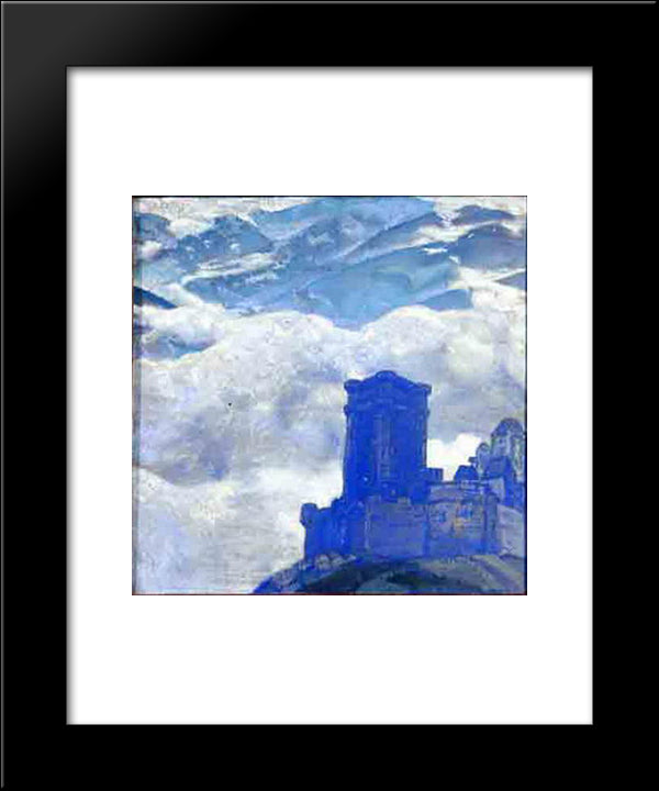 Castle 20x24 Black Modern Wood Framed Art Print Poster by Roerich, Nicholas