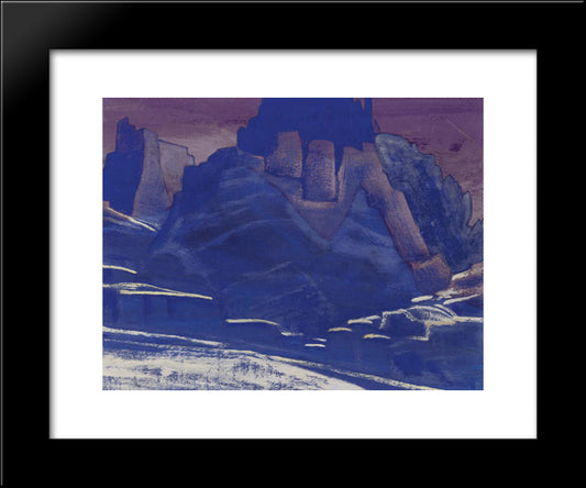Castle Of King Gesar 20x24 Black Modern Wood Framed Art Print Poster by Roerich, Nicholas