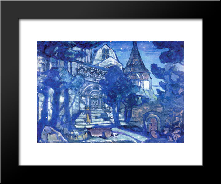 Castle Of King Mark 20x24 Black Modern Wood Framed Art Print Poster by Roerich, Nicholas