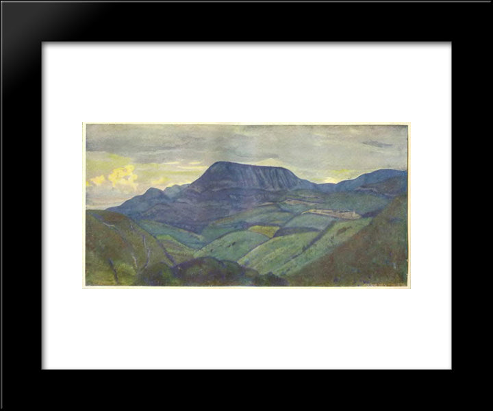 Caucasus. Arc Mountain. 20x24 Black Modern Wood Framed Art Print Poster by Roerich, Nicholas