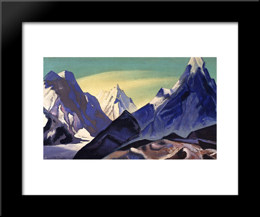 Central Himalayas 20x24 Black Modern Wood Framed Art Print Poster by Roerich, Nicholas