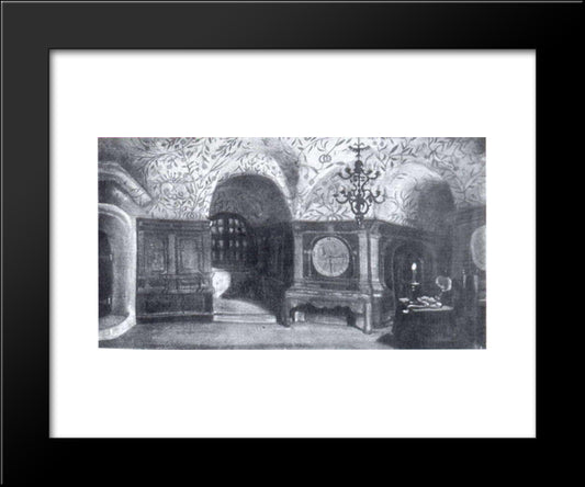 Chamber Of Golitsyn 20x24 Black Modern Wood Framed Art Print Poster by Roerich, Nicholas