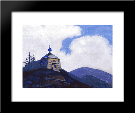 Chapel Of St. Sergius At The Crossroads 20x24 Black Modern Wood Framed Art Print Poster by Roerich, Nicholas
