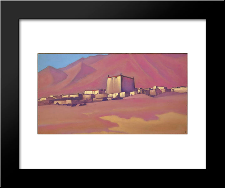 Chatu Gompa 20x24 Black Modern Wood Framed Art Print Poster by Roerich, Nicholas
