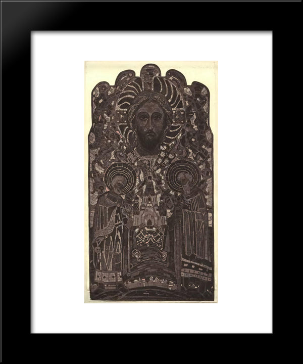 Christ The Saviour. Saint Peter And Saint Paul. 20x24 Black Modern Wood Framed Art Print Poster by Roerich, Nicholas