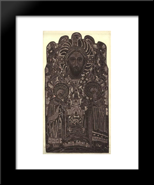 Christ The Saviour. Saint Peter And Saint Paul. 20x24 Black Modern Wood Framed Art Print Poster by Roerich, Nicholas