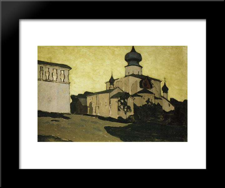 Church Of Assumption In Pskov 20x24 Black Modern Wood Framed Art Print Poster by Roerich, Nicholas