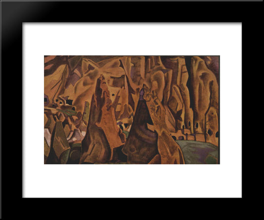 Cliff Dwellings (Arizona) 20x24 Black Modern Wood Framed Art Print Poster by Roerich, Nicholas