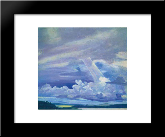 Clouds Above The Expanses 20x24 Black Modern Wood Framed Art Print Poster by Roerich, Nicholas