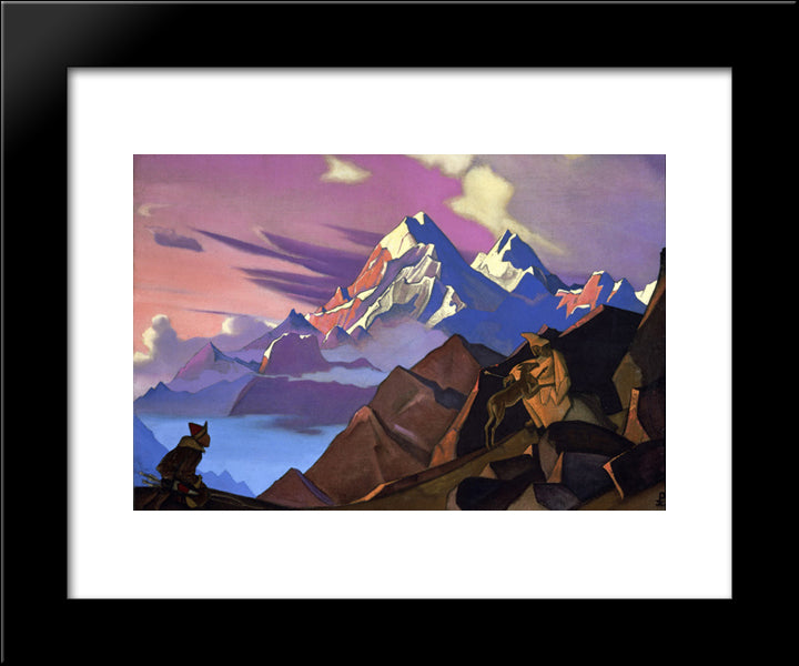 Compassion 20x24 Black Modern Wood Framed Art Print Poster by Roerich, Nicholas
