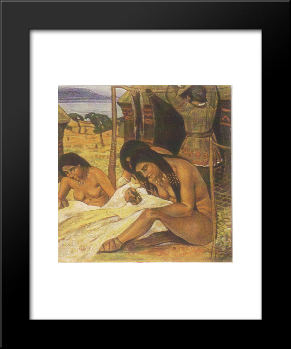 Conceive Clothing (Stone Age) 20x24 Black Modern Wood Framed Art Print Poster by Roerich, Nicholas
