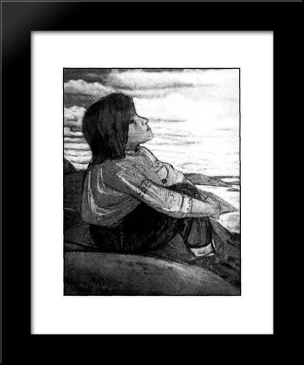 Conversation With God 20x24 Black Modern Wood Framed Art Print Poster by Roerich, Nicholas