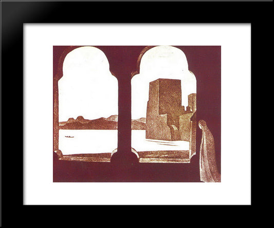 Cor Ardens 20x24 Black Modern Wood Framed Art Print Poster by Roerich, Nicholas