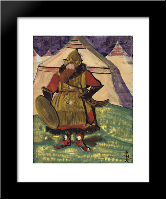 Costume Design For Tale Of Tsar Saltan 20x24 Black Modern Wood Framed Art Print Poster by Roerich, Nicholas