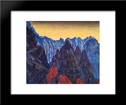 Cry Of The Serpent 20x24 Black Modern Wood Framed Art Print Poster by Roerich, Nicholas