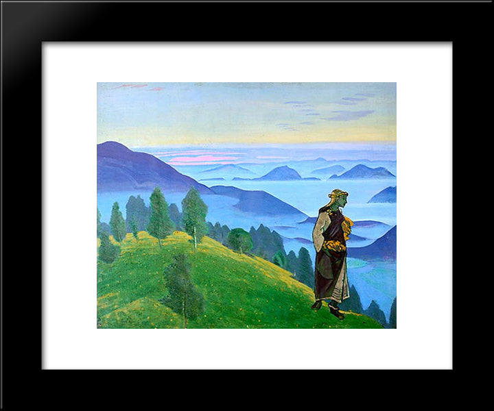 Daughter Of Viking 20x24 Black Modern Wood Framed Art Print Poster by Roerich, Nicholas