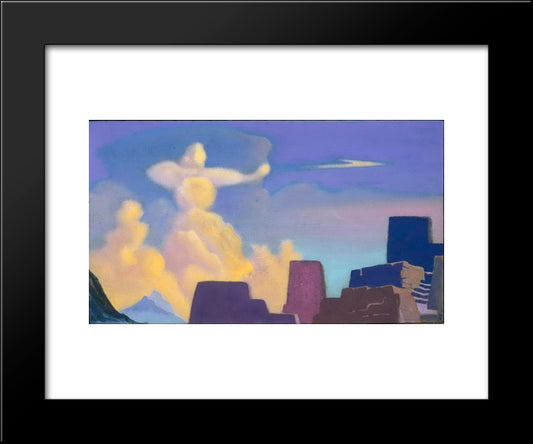 Defender. Cloud-Archer. 20x24 Black Modern Wood Framed Art Print Poster by Roerich, Nicholas