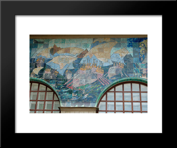 Departure Of Rooks 20x24 Black Modern Wood Framed Art Print Poster by Roerich, Nicholas