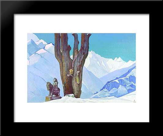 Devidar Narsinga 20x24 Black Modern Wood Framed Art Print Poster by Roerich, Nicholas