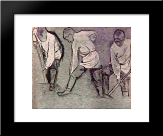 Diggers 20x24 Black Modern Wood Framed Art Print Poster by Roerich, Nicholas