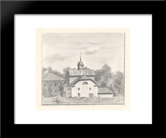 Distillery In Izvara 20x24 Black Modern Wood Framed Art Print Poster by Roerich, Nicholas