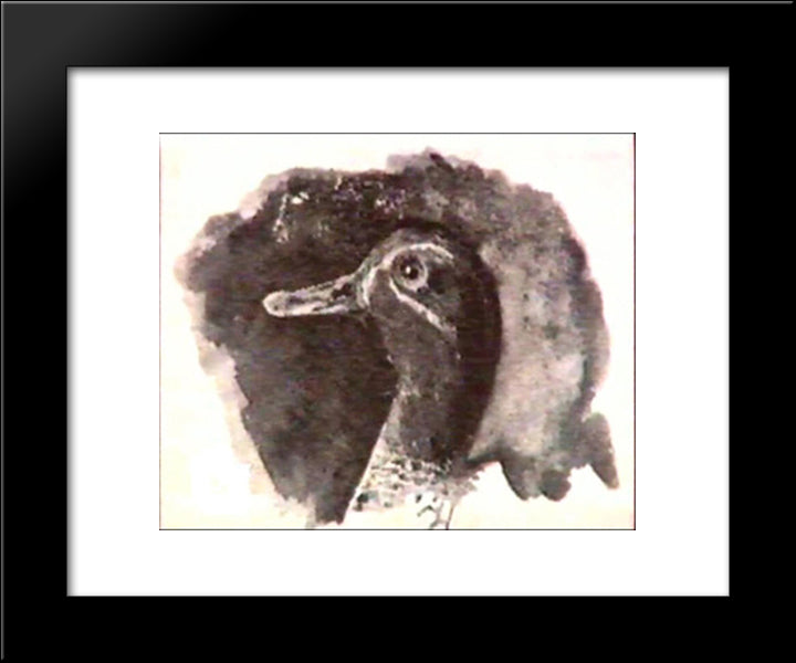 Duck'S Head 20x24 Black Modern Wood Framed Art Print Poster by Roerich, Nicholas