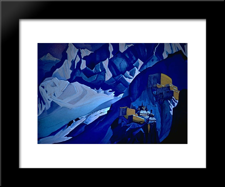 Eagle'S Nest 20x24 Black Modern Wood Framed Art Print Poster by Roerich, Nicholas