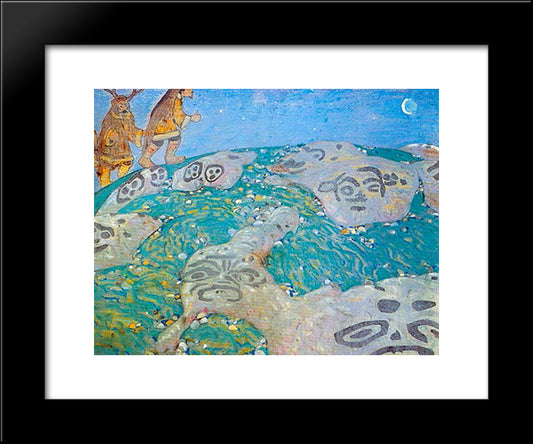 Earth Paternoster 20x24 Black Modern Wood Framed Art Print Poster by Roerich, Nicholas