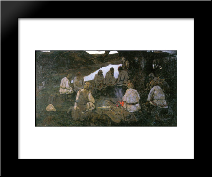 Elders Gathering 20x24 Black Modern Wood Framed Art Print Poster by Roerich, Nicholas