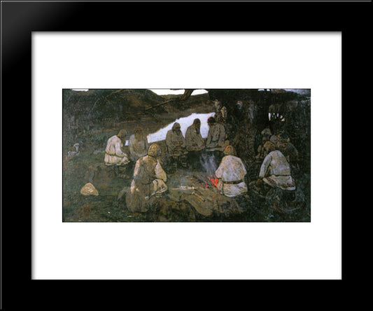 Elders Gathering 20x24 Black Modern Wood Framed Art Print Poster by Roerich, Nicholas