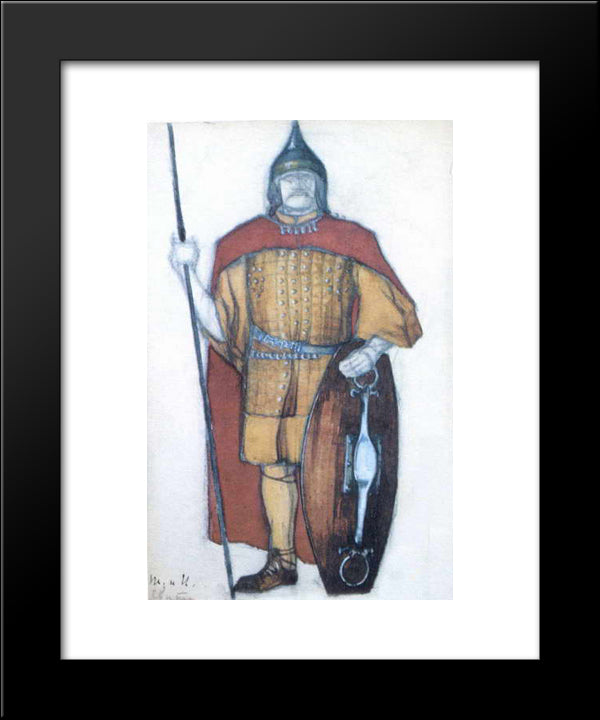 Entourage 20x24 Black Modern Wood Framed Art Print Poster by Roerich, Nicholas