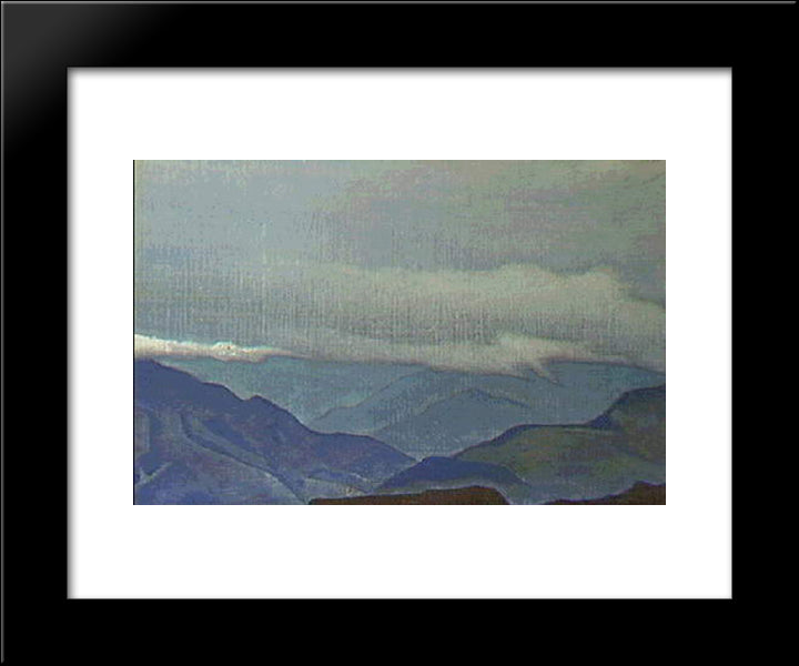 Entrance To Shambhala 20x24 Black Modern Wood Framed Art Print Poster by Roerich, Nicholas