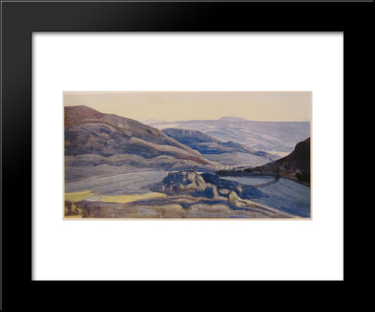 Finnish Landscape. Tulolansaari Island. 20x24 Black Modern Wood Framed Art Print Poster by Roerich, Nicholas