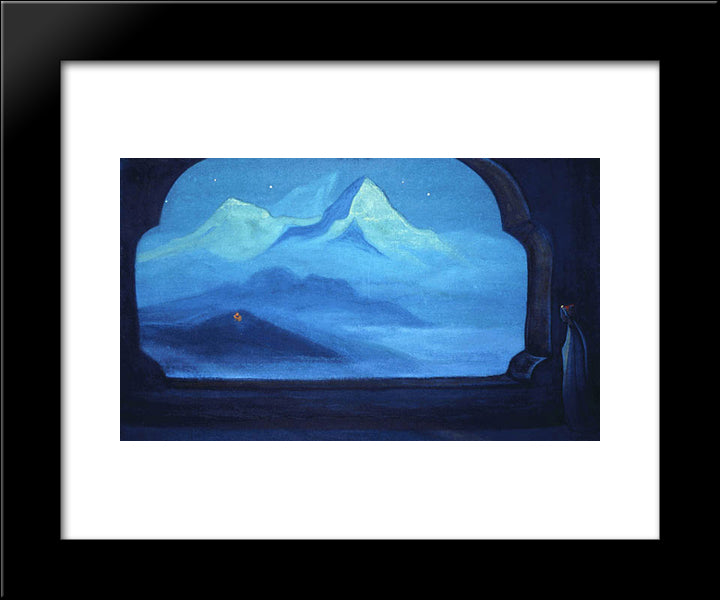 Fire 20x24 Black Modern Wood Framed Art Print Poster by Roerich, Nicholas