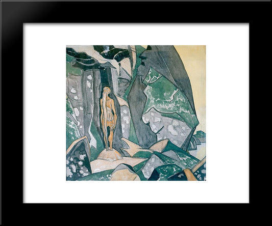Forthcoming (Stylites) 20x24 Black Modern Wood Framed Art Print Poster by Roerich, Nicholas