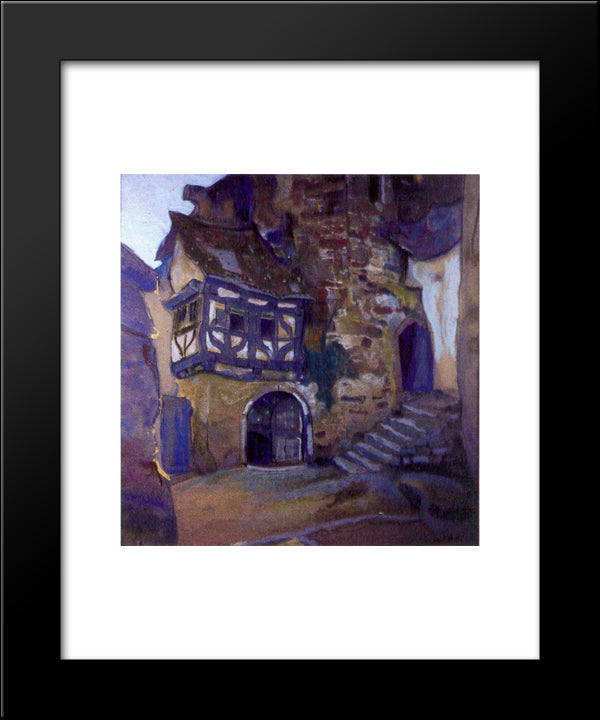 Gegstad Manor 20x24 Black Modern Wood Framed Art Print Poster by Roerich, Nicholas