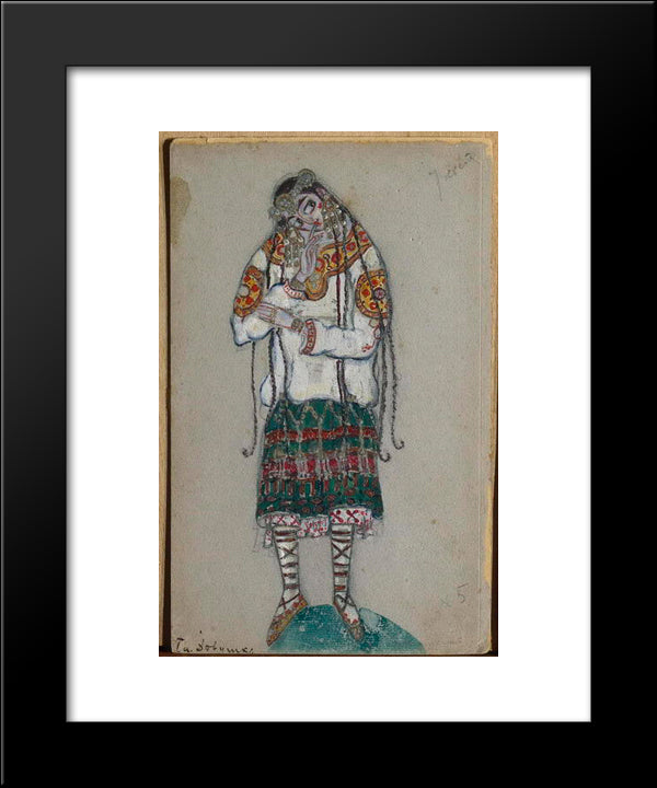 Girl 20x24 Black Modern Wood Framed Art Print Poster by Roerich, Nicholas