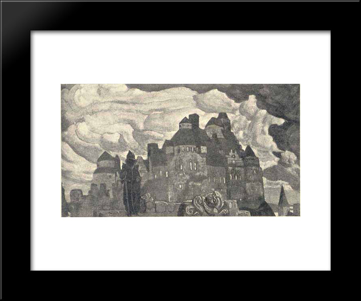 Glow 20x24 Black Modern Wood Framed Art Print Poster by Roerich, Nicholas