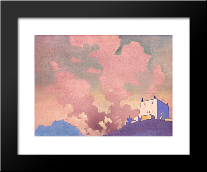 Gompa 20x24 Black Modern Wood Framed Art Print Poster by Roerich, Nicholas