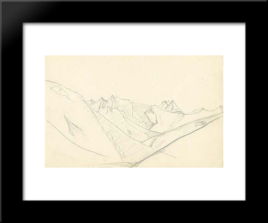Guri Guri Dhar Ridge 20x24 Black Modern Wood Framed Art Print Poster by Roerich, Nicholas