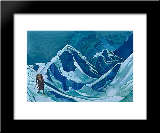 Guru Kambala 20x24 Black Modern Wood Framed Art Print Poster by Roerich, Nicholas