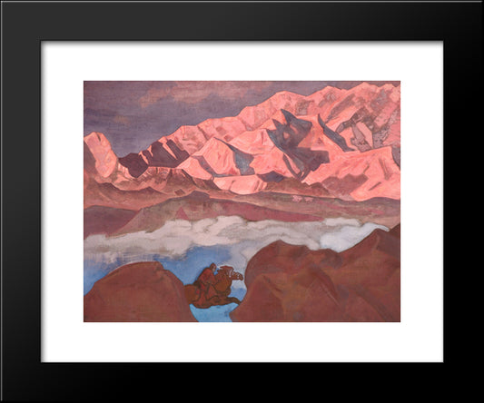 He Who Hastens 20x24 Black Modern Wood Framed Art Print Poster by Roerich, Nicholas