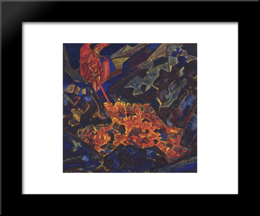 Heat Of The Earth 20x24 Black Modern Wood Framed Art Print Poster by Roerich, Nicholas
