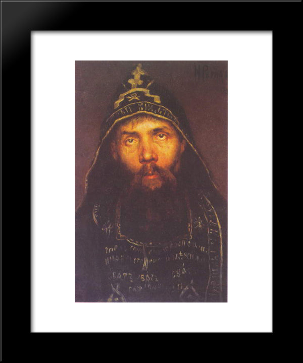 Hermit 20x24 Black Modern Wood Framed Art Print Poster by Roerich, Nicholas