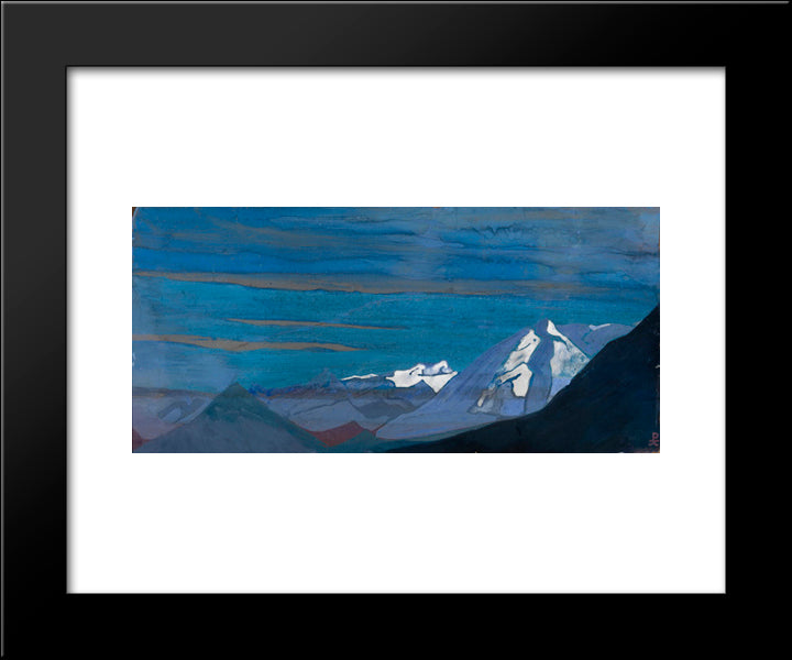 Himalayan Snows 20x24 Black Modern Wood Framed Art Print Poster by Roerich, Nicholas