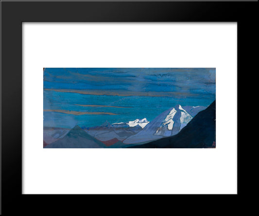 Himalayan Snows 20x24 Black Modern Wood Framed Art Print Poster by Roerich, Nicholas