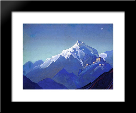 Himalayas. Blue Mountains. 20x24 Black Modern Wood Framed Art Print Poster by Roerich, Nicholas