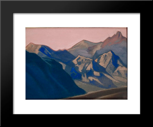Himalayas. Chain Of Mountains. 20x24 Black Modern Wood Framed Art Print Poster by Roerich, Nicholas