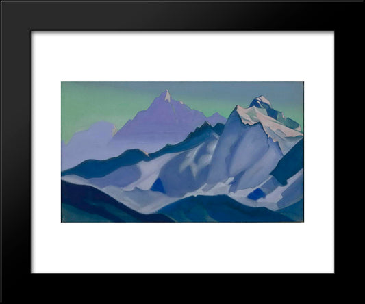 Himalayas. Evening. 20x24 Black Modern Wood Framed Art Print Poster by Roerich, Nicholas